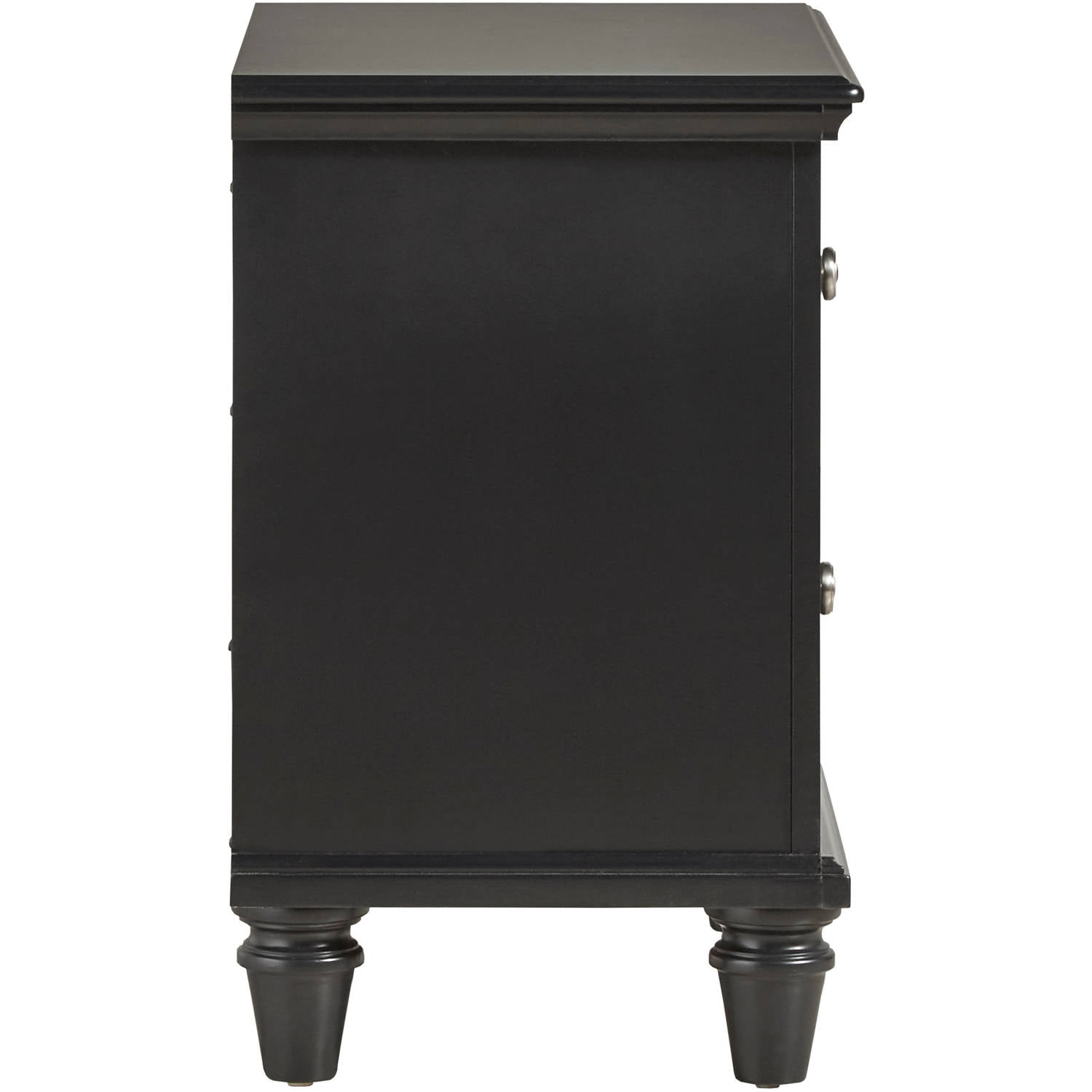Chelsea Lane Elise 2-Drawer Nightstand End Table, Black