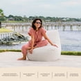 thumbnail image 6 of Big Joe Luft Outdoor Patio Chair, Lightweight Bean Filling, Outdoor Performance Linen, Sunlit Ivory, 6 of 8