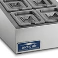 thumbnail image 4 of Arctic Air ACP4SQ Compact Refrigerated Countertop Prep Unit with Four 1/6 Stainless Pans and Covers, Silver, 115v, 4 of 4