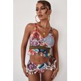 thumbnail image 3 of POGLIP Women's Multicolor Graphic Print Tassel Ruffle Bikini Swimsuit, 3 of 6