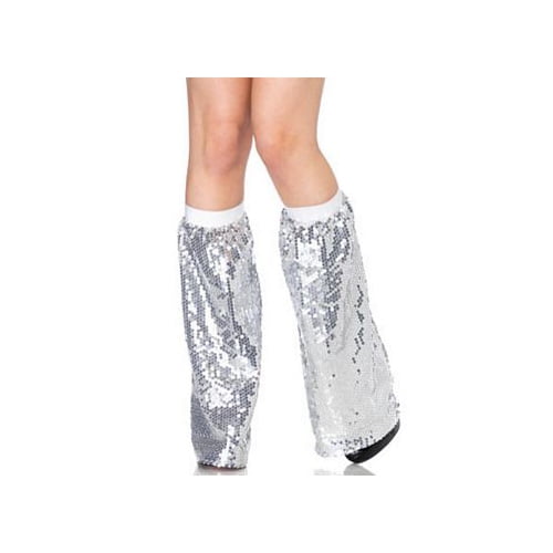 Leg Avenue Silver Sequin Leg Warmers 3930Slv Silver, One Size Fits All