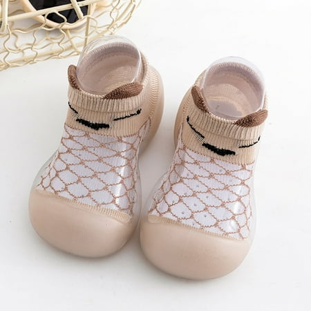 

RUICUW Boys Girls Animal Prints Cartoon Socks Shoes Toddler Breathable Mesh The Floor Socks Non Prewalker Shoes 24 Months