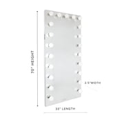 Impressions Vanity Hollywood Premiere Full Length Lighted Vanity Mirror with Dimmer Switch (Black)