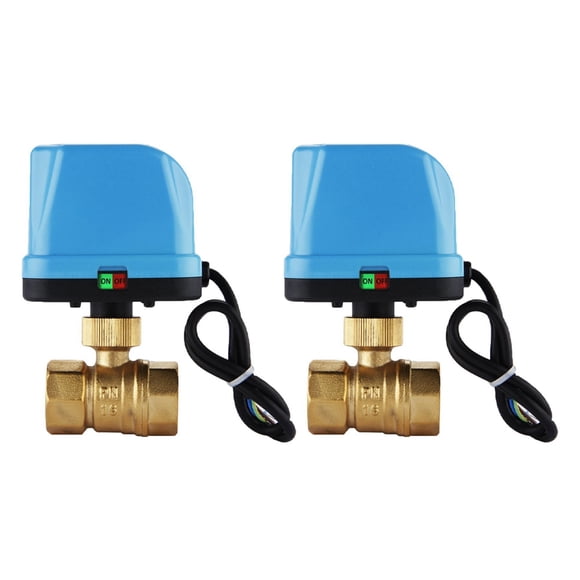 2X 2-Way Zone Valve Two-Way Valve Motor Ball Valve Electric Electric Valve Reversing Ball Valve 220V DN20 (G3 / 4 Inch)