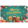 thumbnail image 6 of Gingerbread Theme Christmas Banner Christmas Tree Design Merry Christmas Banner Candy Cane Pattern Gift Box Decor Xmas Banner for Christmas Party Holiday Celebration Home Decoration, 6 of 8