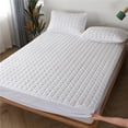 thumbnail image 3 of Inteprter Funda de sábana cómoda y estilo para una sensación y acogedora Variedad de colores Protector de colchón de poliéster Juegos de cama blanco 90cmx200cm, 3 of 6