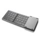 thumbnail image 1 of Teclado Bluetooth plegable, teclado inalámbrico plegable con teclado numérico, tableta con teclado recargable y multidispositivo (gris), 1 of 5