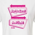 thumbnail image 3 of Barbie The Movie - Barbieland Real World This Way Signs - Juniors Cropped Cotton Blend T-Shirt, 3 of 5