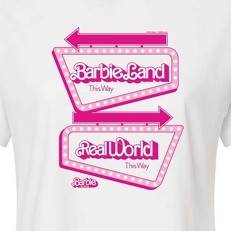 Barbie The Movie - Barbieland Real World This Way Signs - Juniors