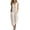 Solid neutral tone, variant on Capri Jumpsuits for Women Sleeveless V Neck Wide Leg Rompers Button Down Casual Summer Baggy Overalls with Pockets, S