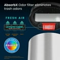 thumbnail image 3 of iTouchless 13 Gallon Platinum Edition Touchless Sensor Kitchen Trash Can with Odor Control System, Round Garbage Bin for Home or Office, Brushed Stainless Steel, 3 of 6