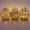 thumbnail image 5 of Wooden Easter Ornament Wood Bunny Flower Egg Unfinished Desktop Crafts for Home Festival Party Tabletop Decoration, 5 of 19