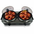thumbnail image 1 of NutriChef Portable Double Pot Électrique Mijoteuse Buffet Nourriture Chaud Chafing Plat, 1 of 6
