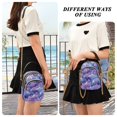 thumbnail image 7 of Shoulder Handbag Women's Crossbody Handbags 5.91x3.15x8.27 Inch Bank Card Bag Cash Bag Key Bag Purple Lotus Flowers, 7 of 7