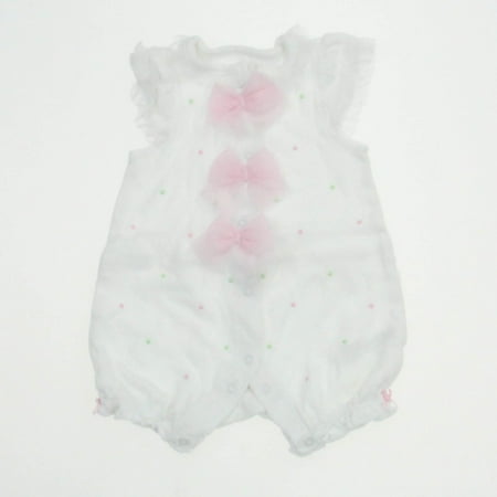 

Pre-owned Little Me Girls White | Pink Romper size: 6 Months