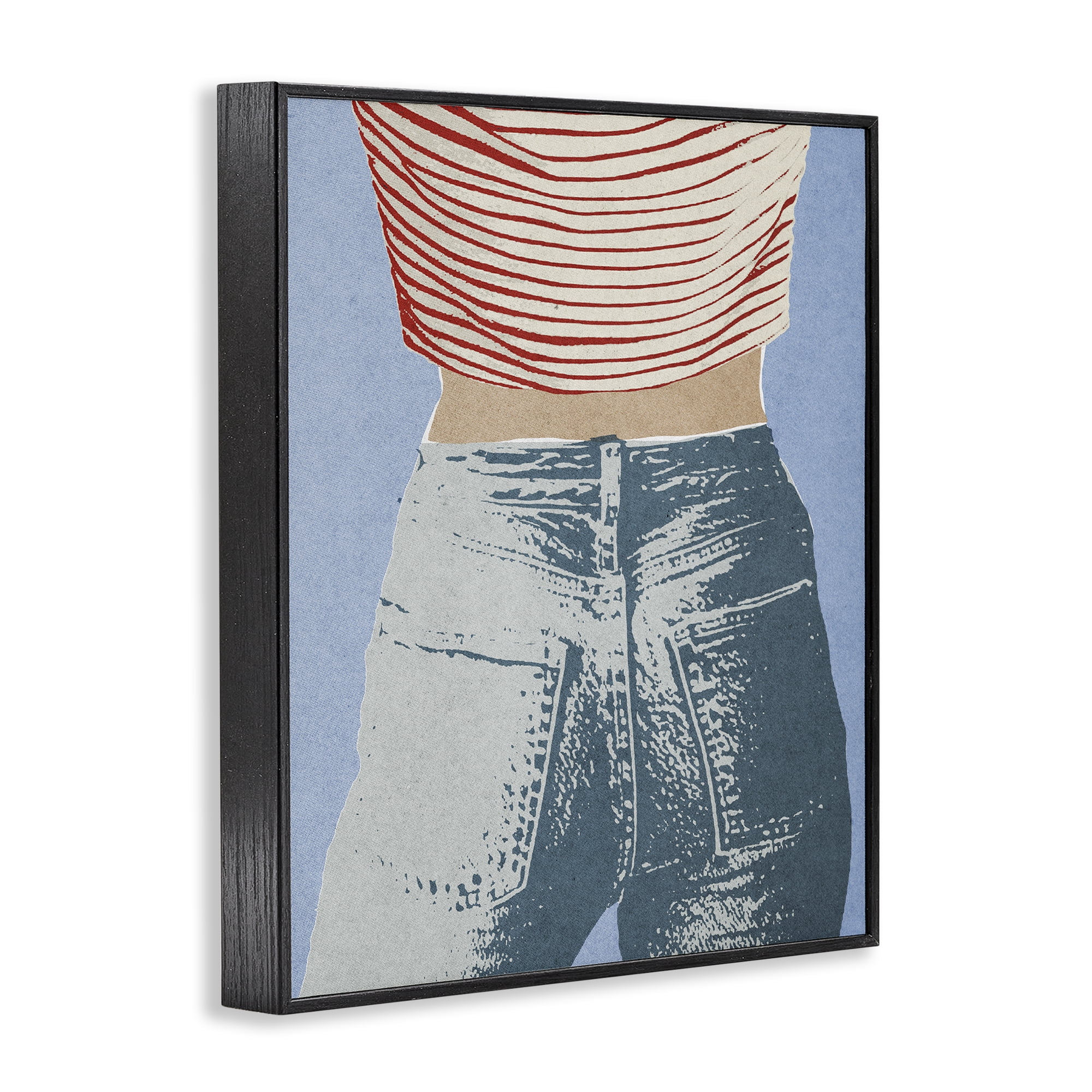 Stupell Industries Favorite Jeans Vintage Black Framed Giclee Art, design by Victoria Barnes