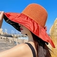 thumbnail image 4 of Neinkie Women's Packable Reversible Bucket Hat UV Sun Protection Wide Brim Summer Beach Cap, 4 of 9