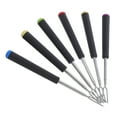 thumbnail image 4 of KALLORY Fondue Burner Fondue Sticks Assorted Color Stainless Steel 6Pcs For Family Gathering, 4 of 10