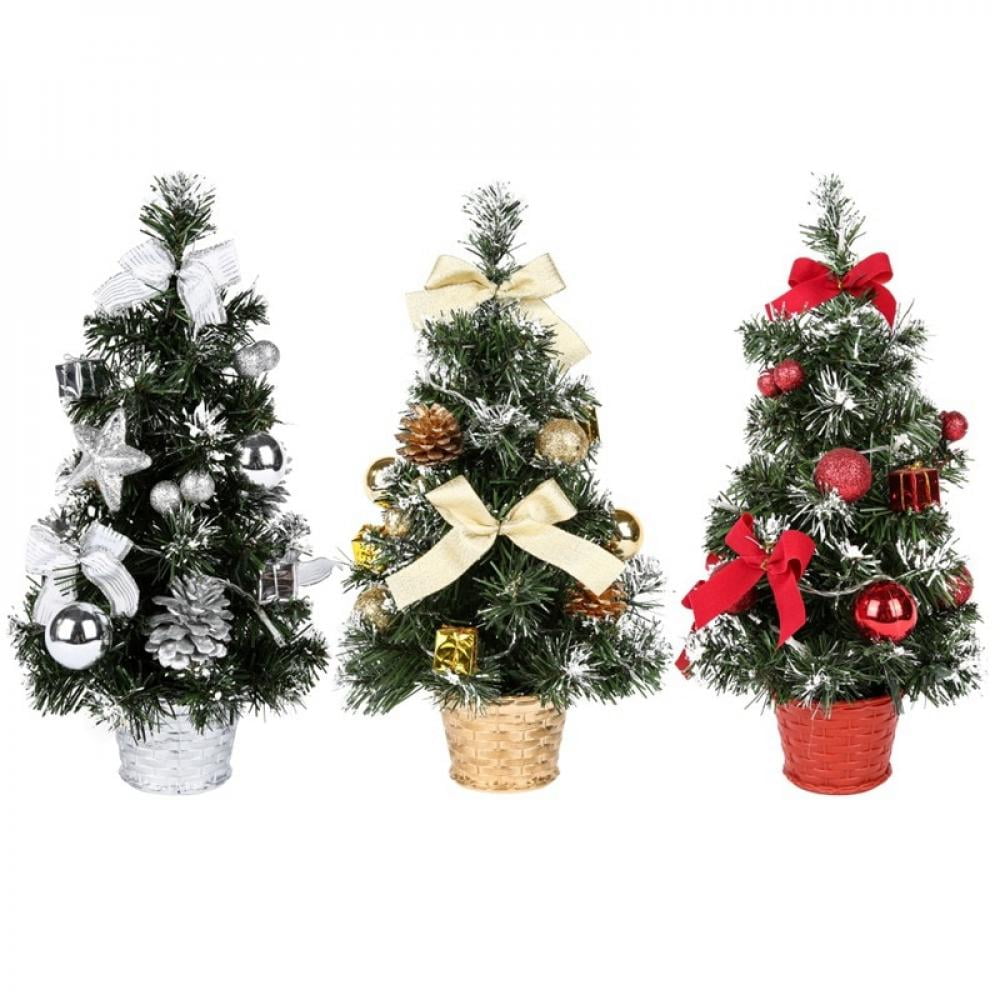 Christmas Tree Christmas Tree 40 CM in pot with decoration in Red and Light Chain 