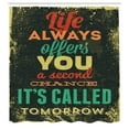 thumbnail image 3 of Ambesonne Inspirational Shower Curtain, Words Grunge Art, 69"Wx75"L, Green Yellow, 3 of 5