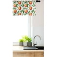 thumbnail image 3 of Ambesonne Fruits Window Valance, Peaches with Leaves and Dots, 54" X 18", White Vermilion and Fern Green, 3 of 3