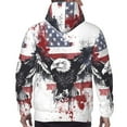 thumbnail image 7 of Haiem American Flag Eagle Art Patterned Men's Hoodie with Kangaroo Pocket - Ideal Pullover Sweatshirt for Daily Wear, Travel, and Home-Small, 7 of 7
