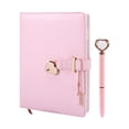 thumbnail image 1 of A5 Diary Notebook Heart Shaped Lock Gift With Key Pen Stationery Secret Students, 1 of 3