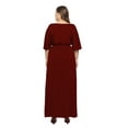 thumbnail image 2 of U.Vomade Robe d'Été pour Femme Grande Taille, Couleur Unie, Manches Courtes, Col Rond, Robe Décontractée, 2 of 7
