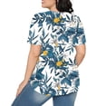 thumbnail image 4 of Spring Savings Clearance!Viikei Womens Blouses Clearance under $10,Ladies' Casual Short Sleeved Loose Round Neck Floral Print Top Multicolor XL, 4 of 7