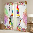 thumbnail image 2 of Manfei Kawaii Western Gnome Black Out Curtains, Boho Damask Flower Curtains Pack of 2 (42x63 Each), Tribal Rustic Floral Plant Bedroom Curtains,Living Room Curtains Decor, 2 of 6