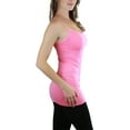 thumbnail image 3 of ToBeInStyle Women's 21 Inch Long Nylon Camisole - Pink Lemon - One Size, 3 of 3