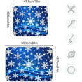 thumbnail image 3 of Christmas Blue Snowflakes Dish Drying Mat for Kitchen Counter 16 x 18 Snow Flakes Microfiber Dry Dishes Mats Drainer Mat Dish Drying Pad for Countertops, 3 of 7