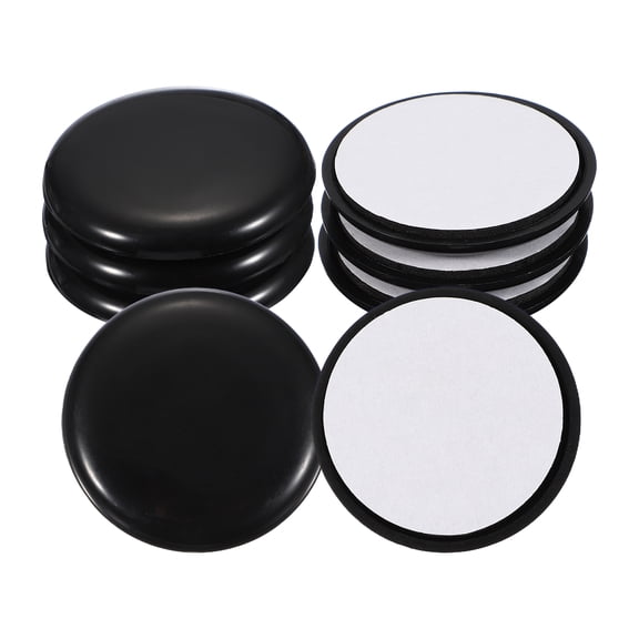 8 Pack Plastic Furniture Sliders 1.97" Self-Adhesive Round Furniture Leg Protectors, Table Chairs Foot Cups Sliders Reusable Furnishing Movers for Carpet, Black