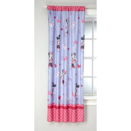 Disney Minnie Mouse Bow Power Girls Bedroom Curtain Panel