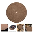 thumbnail image 1 of OULII 2 Pcs Tapis pour Tourne-Disque Vinyle Réduction de Vibration Marron pour Amateurs de Musique, 1 of 8