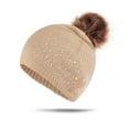 thumbnail image 4 of Riforla Women's Adult Autumn/Winter Warm Solid Color Knitted Woolen Hat Womens Hats Khaki, 4 of 4