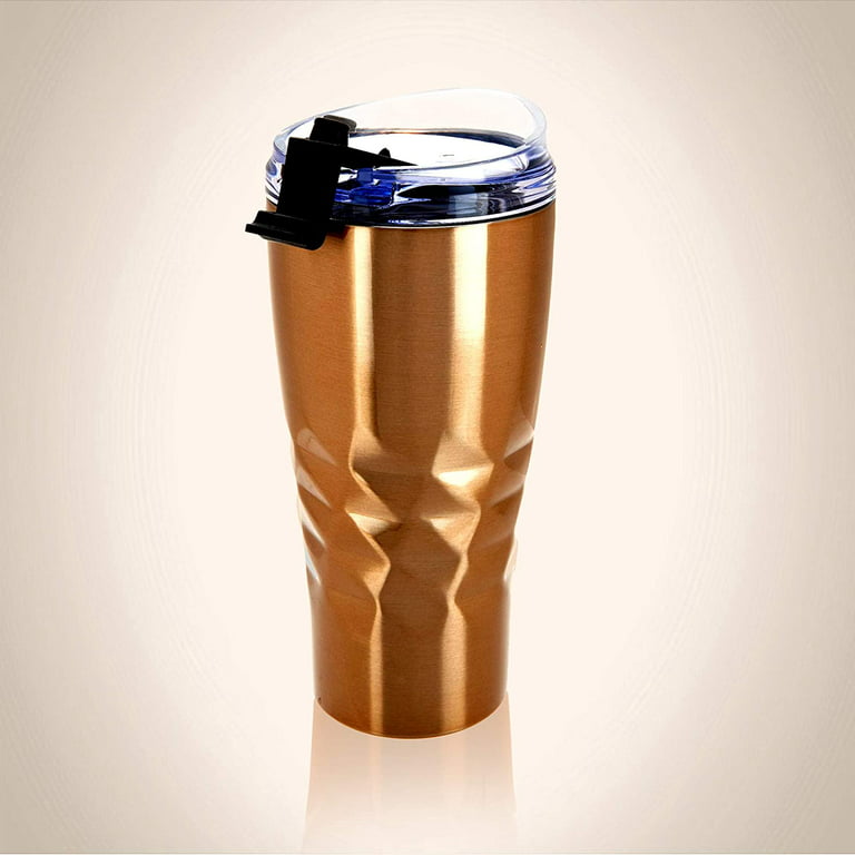Primula Peak Hot or Cold Tumbler - Triple Layer Copper Technology Vacuum  Sealed - With Matching Color Gift Box, 20 Ounce, Copper