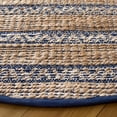 thumbnail image 3 of Safavieh Natural Fiber Jack Striped Area Rug, Navy/Natural, 7' x 7' Round, 3 of 11