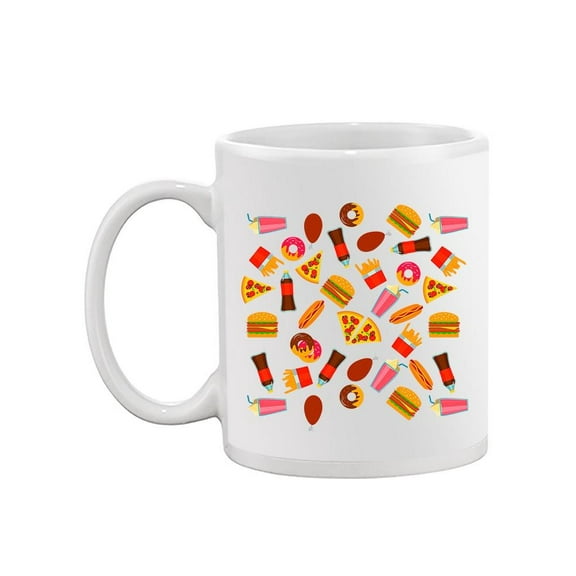 Fast Food Icons Mug Unisex's -Image by Shutterstock