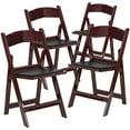 thumbnail image 2 of Emma + Oliver Folding Chair - Red Mahogany Resin – 4 Pack 1000LB Weight Capacity Event Chair, 2 of 14