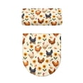 thumbnail image 5 of HELLHERO Toilet Lid Dust Cover Set Rooster and Sunflower Design Pack of 2 Soft for Hotel Home Adjustable Toilet Seat Lid Cover, 5 of 8