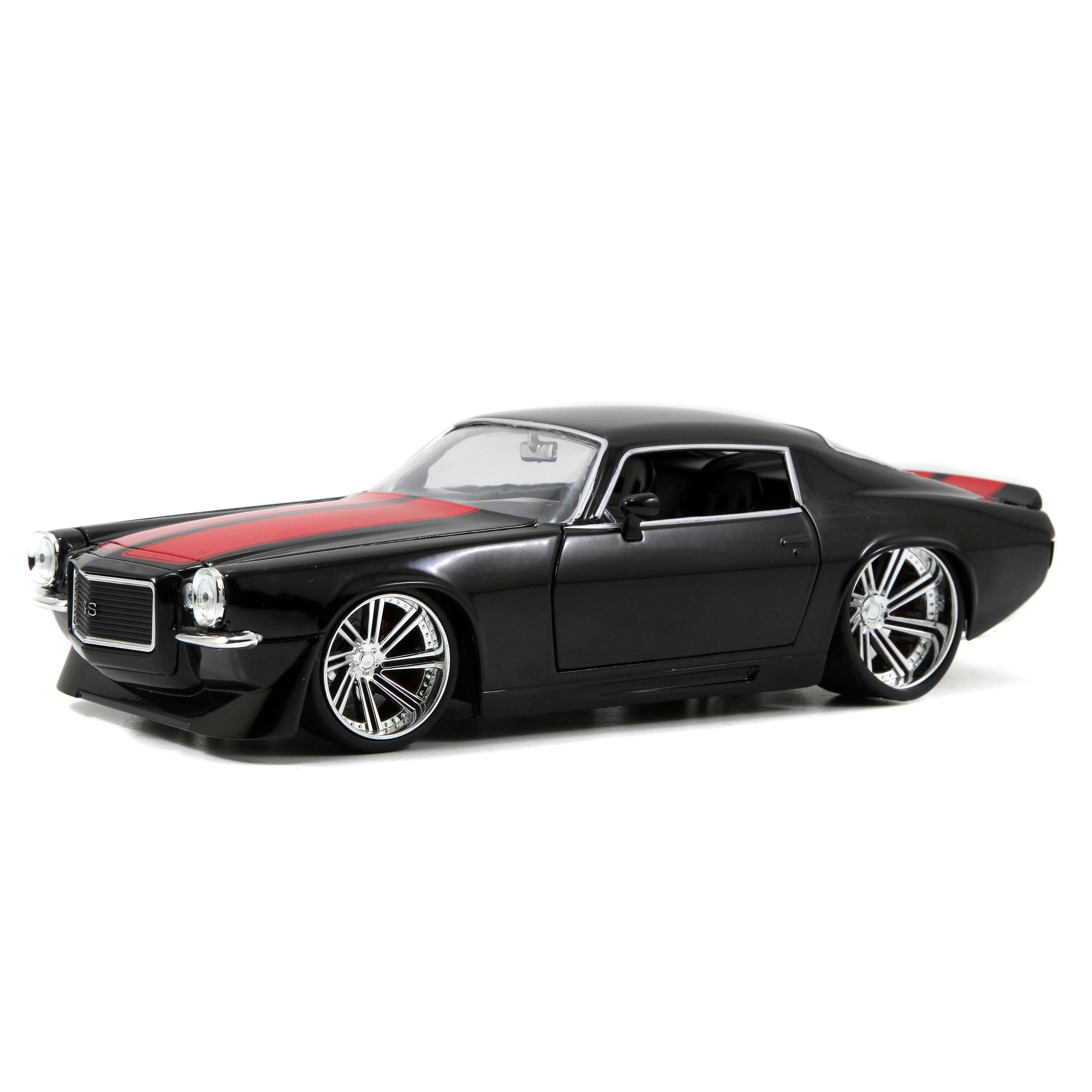 Big Time Muscle 1:24 Diecast W138 1971 Chevy Camaro G., Black with Red