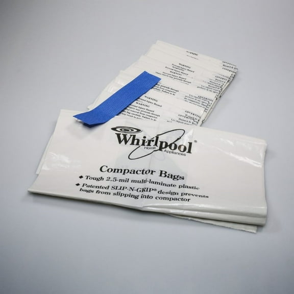 W10165295RP Whirlpool 15 Per Pack Trash Compactor Bags OEM W10165295RP