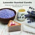 thumbnail image 5 of Funny DIY Puzzle-Style Lavender Scented Candle Gift Set, Set of 6 Scented Tea-Candles in Triangle Cement Pot, Made of Multi-Colored Soy Wax & Lead-Free Cotton Wick for Aromatherapy, 5 of 7
