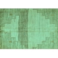 thumbnail image 1 of Ahgly Company Machine Washable Indoor Rectangle Oriental Turquoise Blue Modern Area Rugs, 3' x 5', 1 of 4