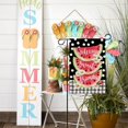 thumbnail image 3 of Jbralid Summer Watermelon Garden Flag Double Sided Buffalo Plaid Dot Welcome Sweet Friends Yard Flag Burlap Seasonal Farmhouse Yard Outdoor Decoration 12 x 18 Inch, 3 of 5