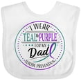 thumbnail image 3 of Inktastic Suicide Prevention- I Wear Teal and Purple for My Dad Boys or Girls Baby Bib, 3 of 4