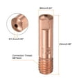 thumbnail image 2 of Uxcell 10Pcs Welder Tips .050" Bore Diameter M6 Copper Contact Tip for MIG 15AK Welding Torch Gun, 2 of 6