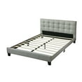 thumbnail image 4 of Generic Contemporary 1pc Full Size Bed Grey Polyfiber Tufted Headboard Platform Bedframe Bedroom Furniture, 4 of 9