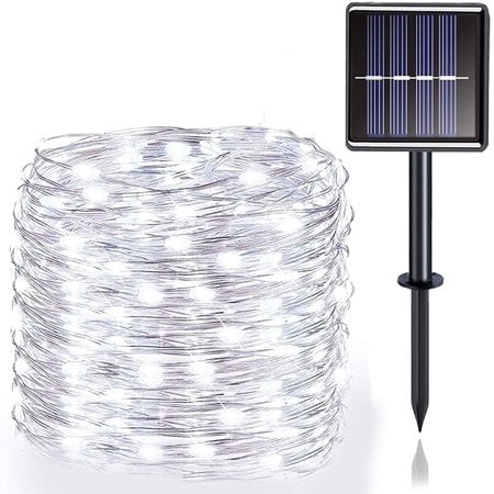 ZOELNIC Solar String Lights Powered Copper Wire LED Solar Fairy Lights Flexible Waterproof Indoor Outdoor Lighting for Garden, Patio, Windows, Trees, Party